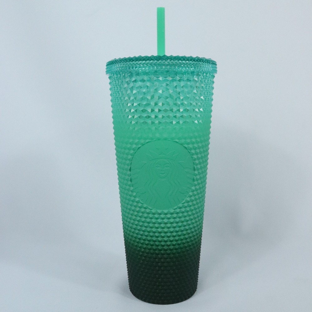 Starbucks 2022 Green Ombre Studded Cold Drink Tumbler Venti 24oz